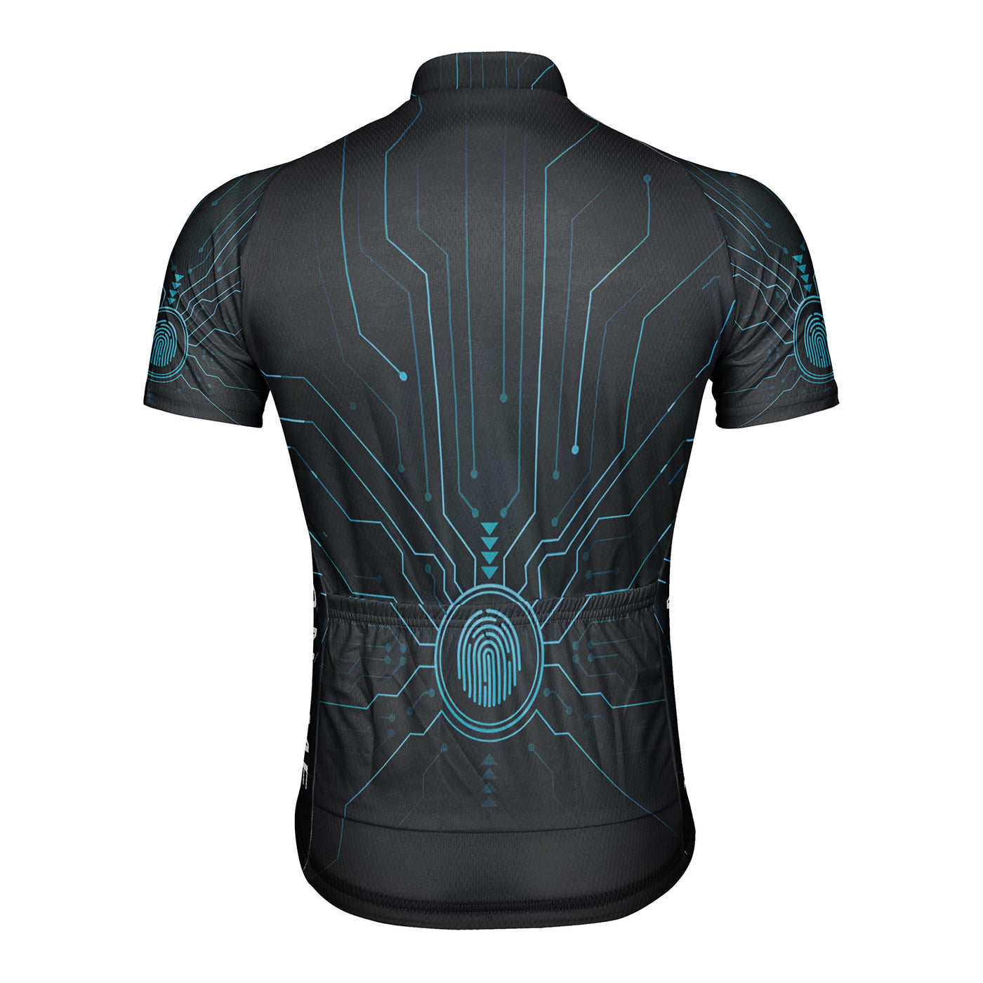 Customized Fingerprint Electrogram Men's Cycling Jersey Short Sleeve