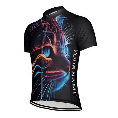 Customized Cat Men's Cycling Jersey Short Sleeve