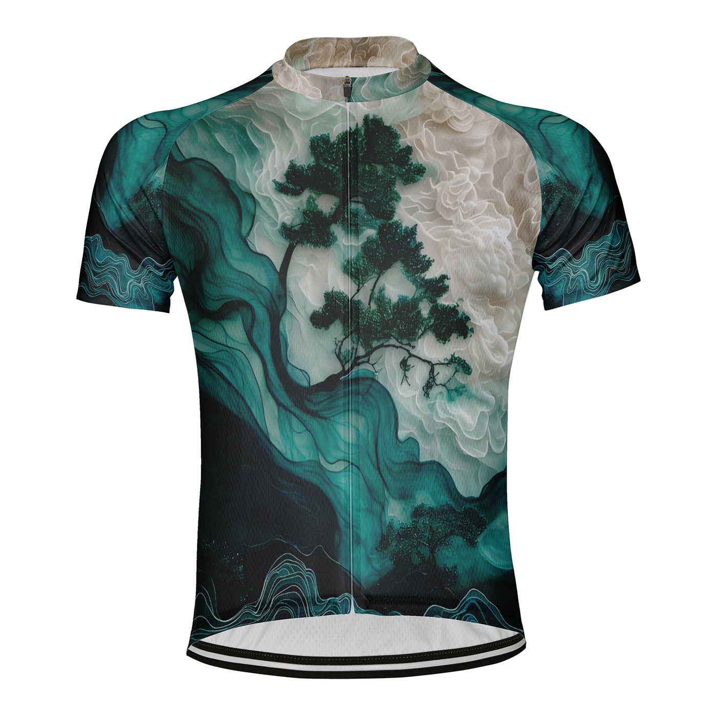 Customized Pine Tree Men's Cycling Jersey Short Sleeve