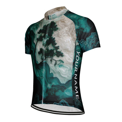 Customized Pine Tree Men's Cycling Jersey Short Sleeve