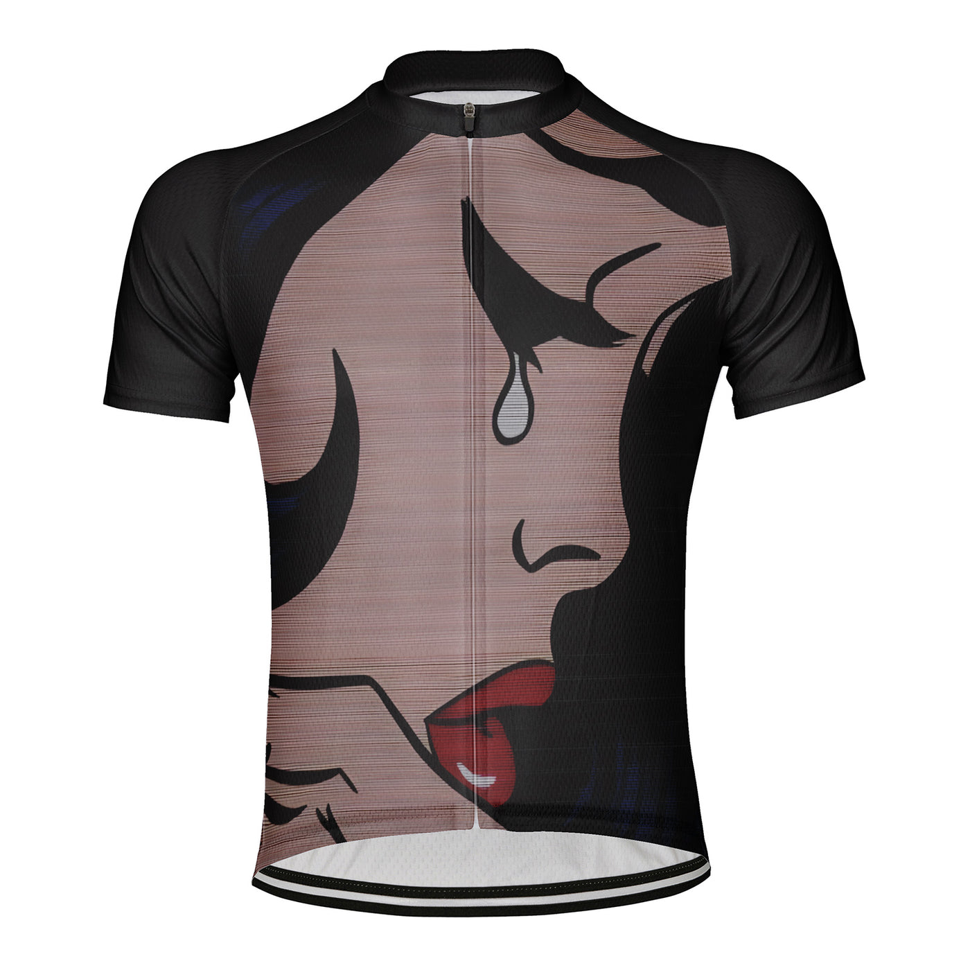 Customized Beautiful Women Shed Tears Men's Cycling Jersey Short Sleeve