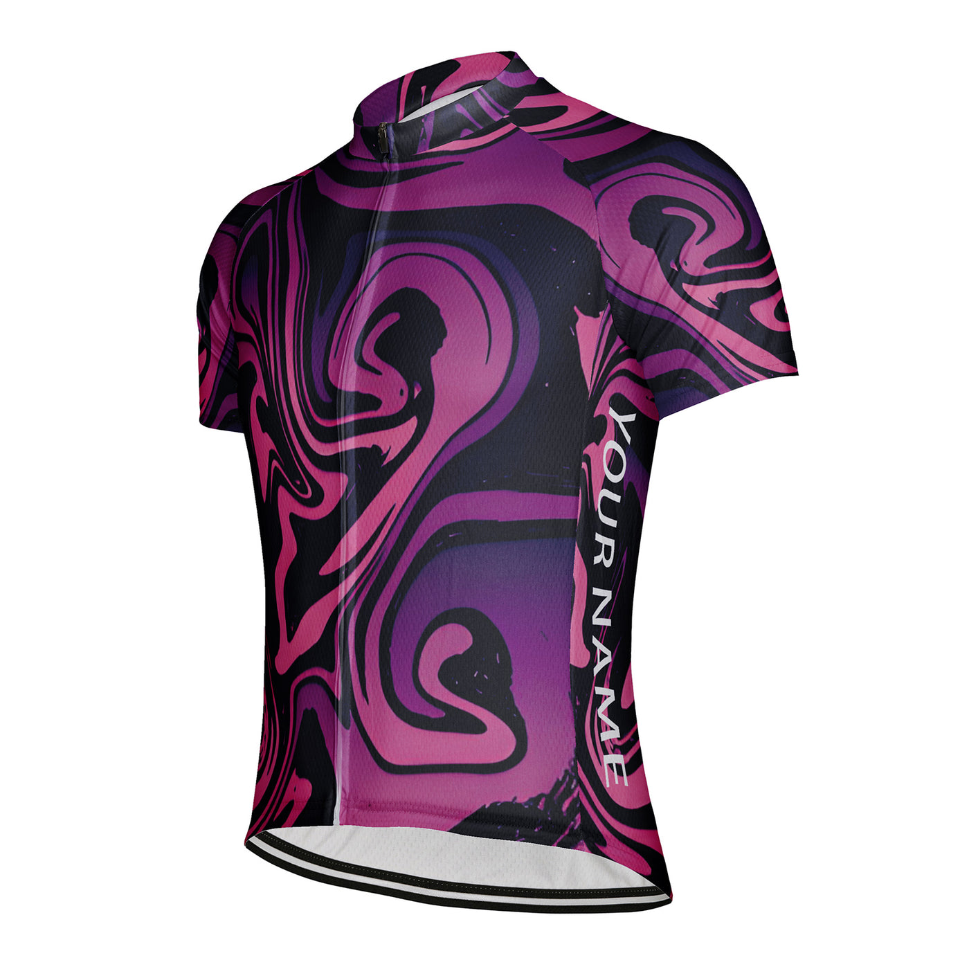 Customized Liquid flow pattern Men's Cycling Jersey Short Sleeve