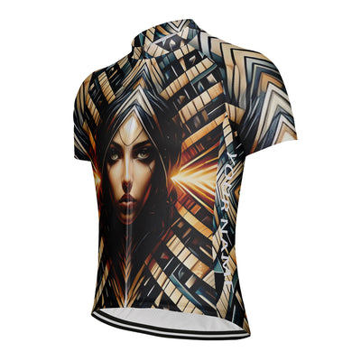 Customized Mysterious Woman Men's Cycling Jersey Short Sleeve