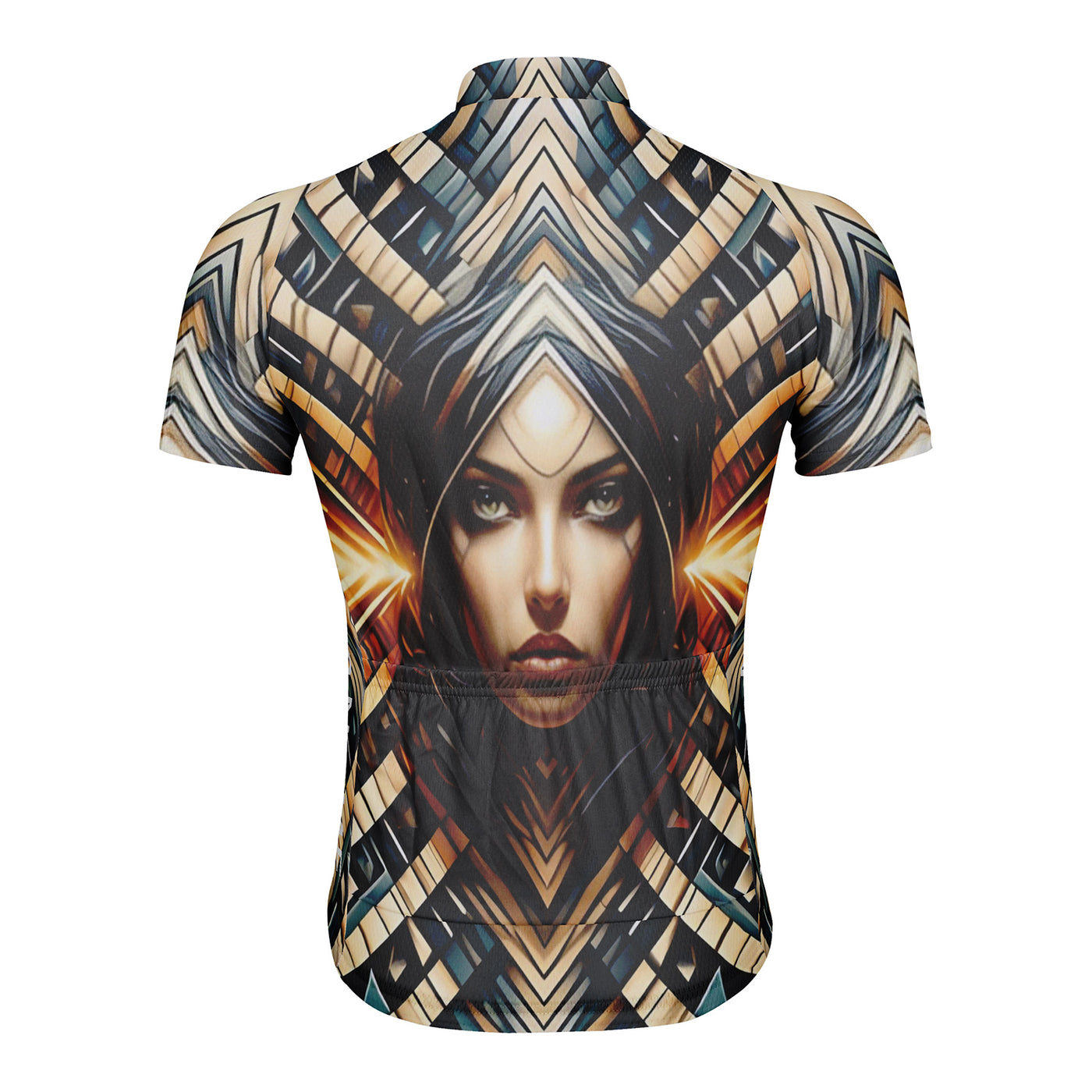 Customized Mysterious Woman Men's Cycling Jersey Short Sleeve