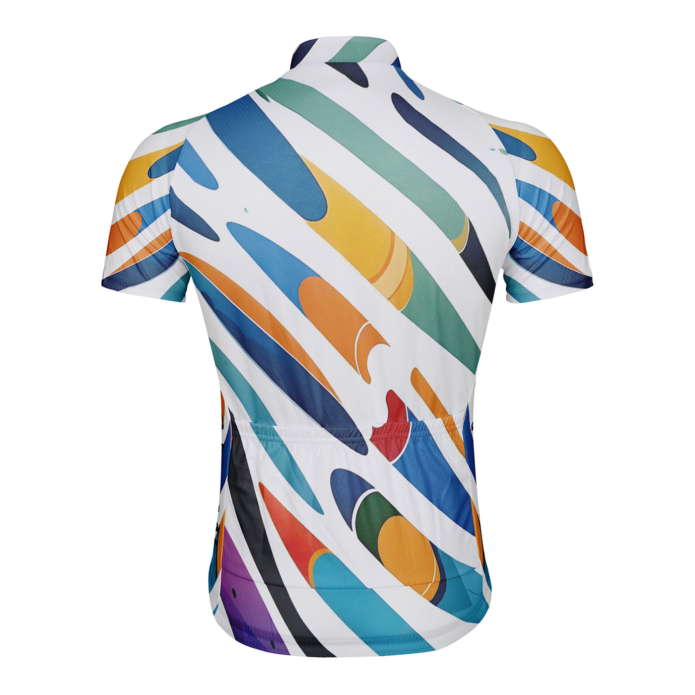 Customized Colorful Paper Art Rocket Men's Cycling Jersey Short Sleeve