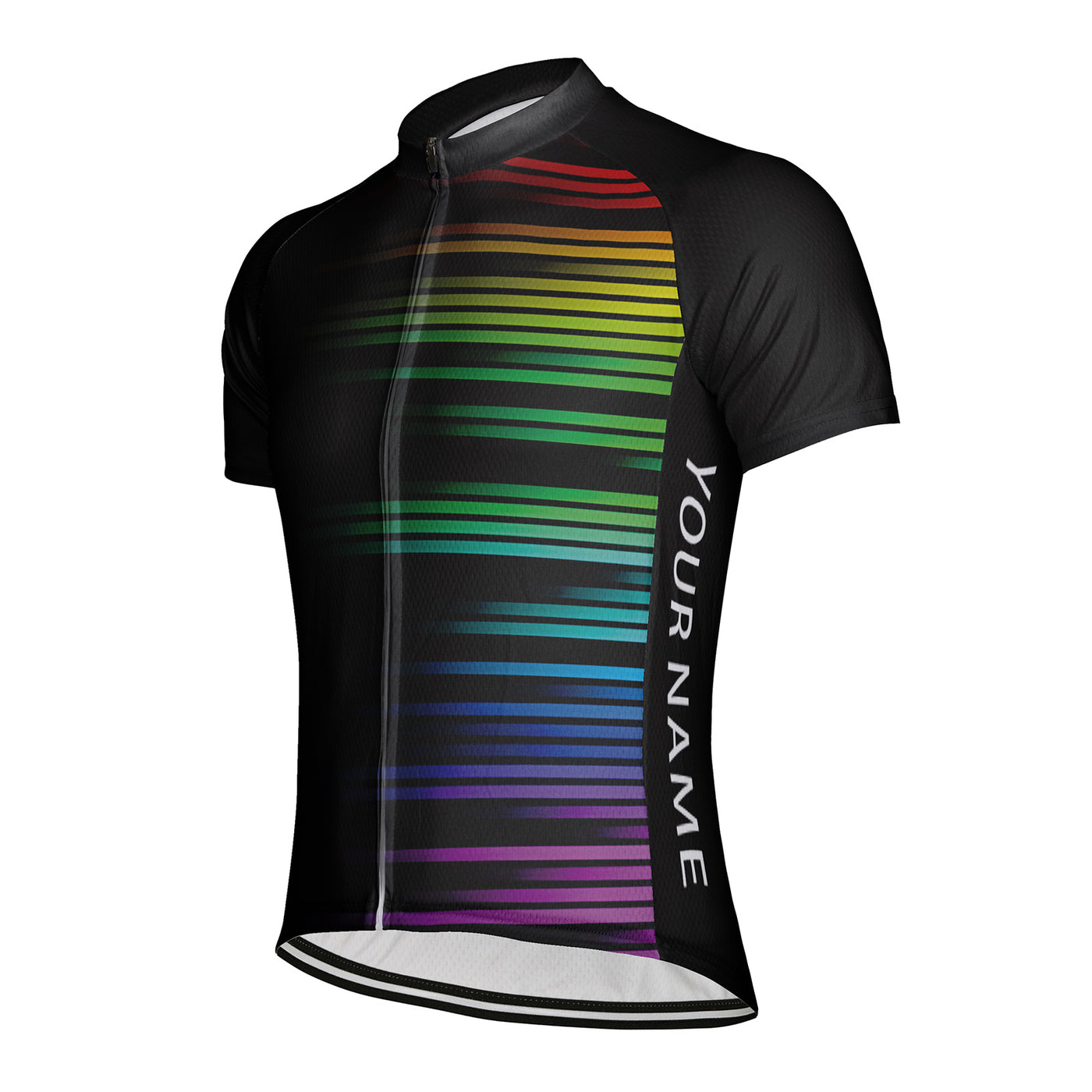 Customized Colorful Texture Men's Cycling Jersey Short Sleeve