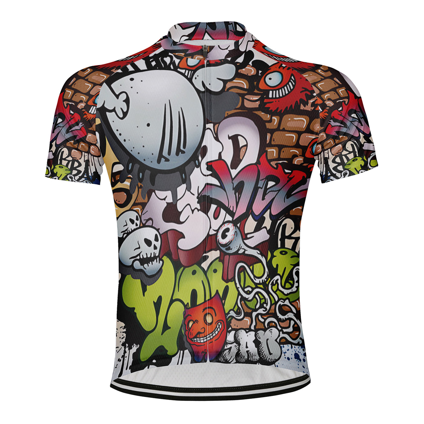 Customized Halloween Doodle Men's Cycling Jersey Short Sleeve