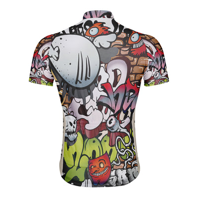 Customized Halloween Doodle Men's Cycling Jersey Short Sleeve