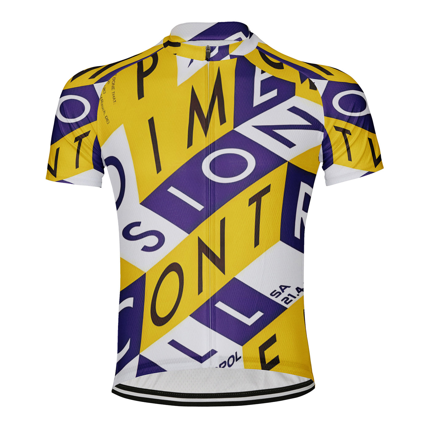 Customized Color Collision Geometric Rhythm Men's Cycling Jersey Short Sleeve