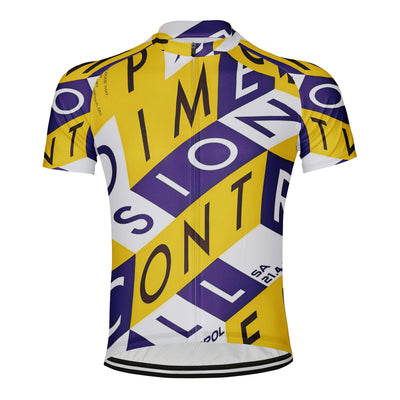 Customized Color Collision Geometric Rhythm Men's Cycling Jersey Short Sleeve