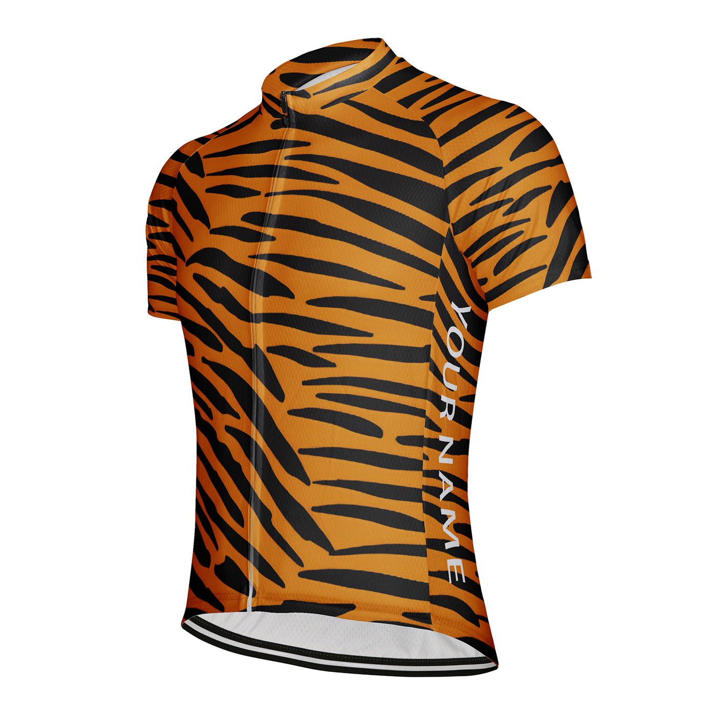 Customized Leopard Print Men's Cycling Jersey Short Sleeve