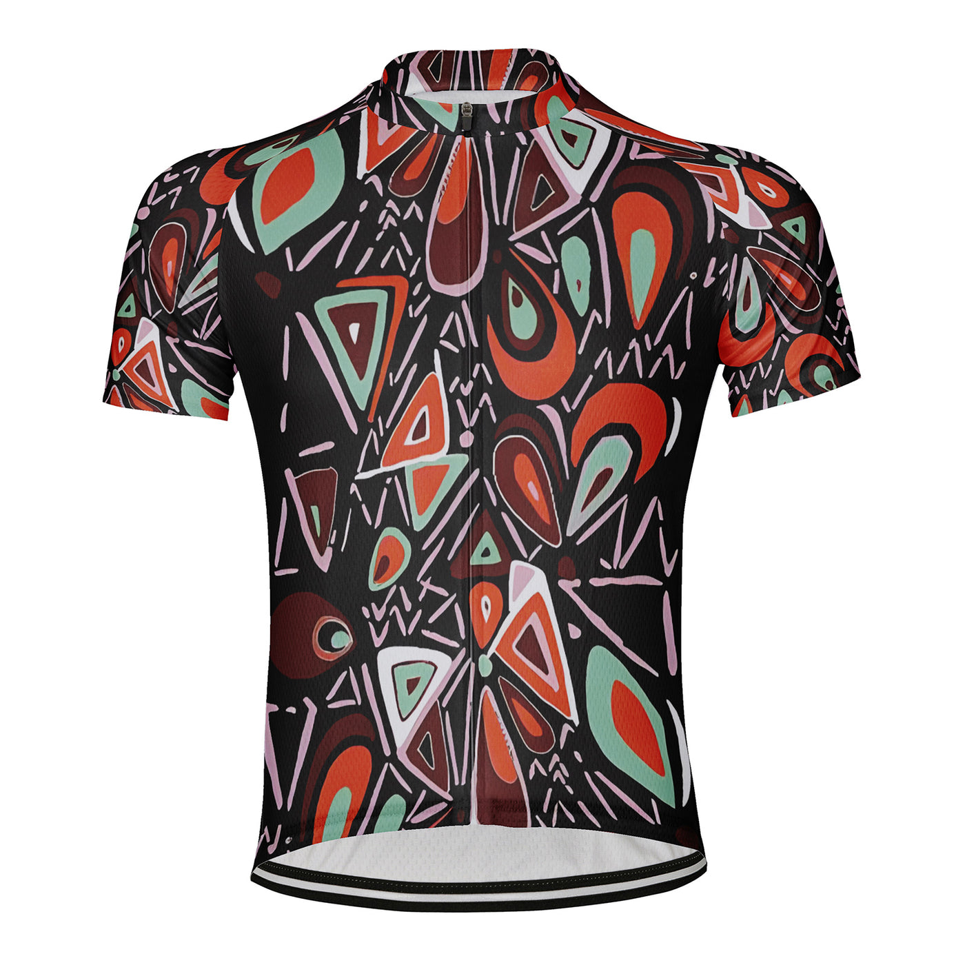 Customized Color Blocking Printing Pattern Men's Cycling Jersey Short Sleeve