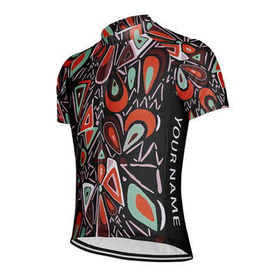 Customized Color Blocking Printing Pattern Men's Cycling Jersey Short Sleeve