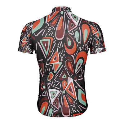Customized Color Blocking Printing Pattern Men's Cycling Jersey Short Sleeve