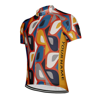 Customized Color Blocking Printing Pattern Men's Cycling Jersey Short Sleeve