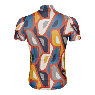 Customized Color Blocking Printing Pattern Men's Cycling Jersey Short Sleeve