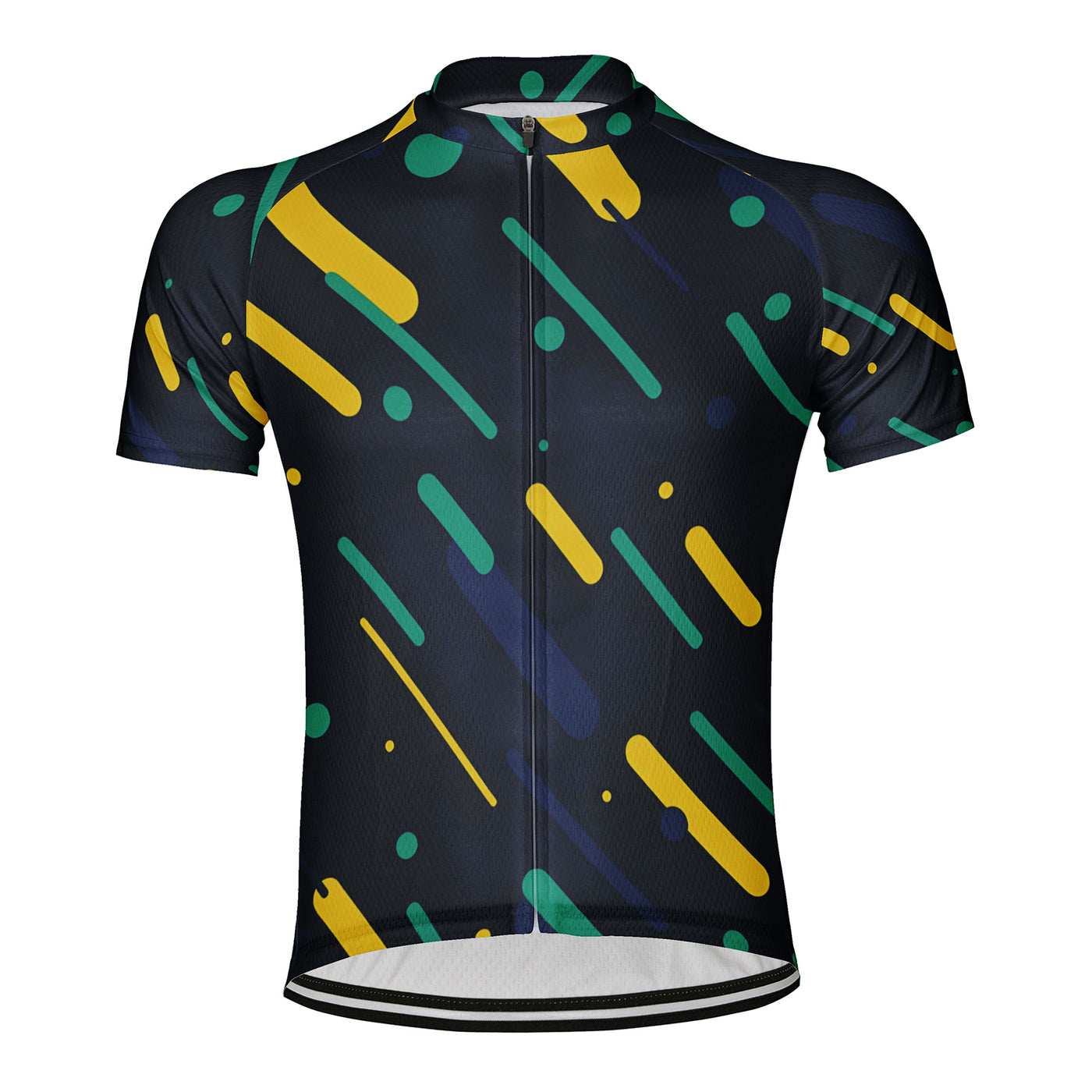Customized Dark Blue Men's Cycling Jersey Short Sleeve