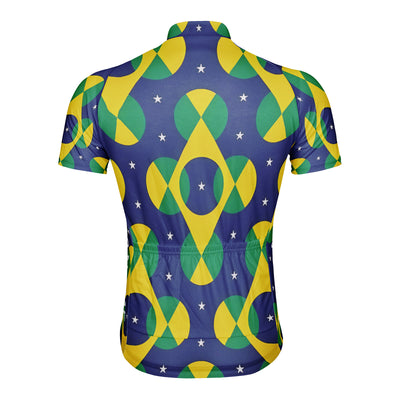 Customized Brazil Men's Cycling Jersey Short Sleeve