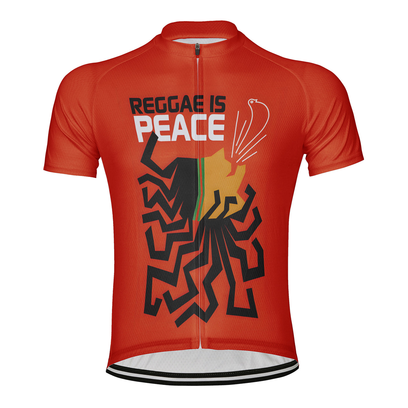 Customized Reggae Is Peace Men's Cycling Jersey Short Sleeve