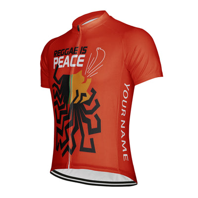 Customized Reggae Is Peace Men's Cycling Jersey Short Sleeve