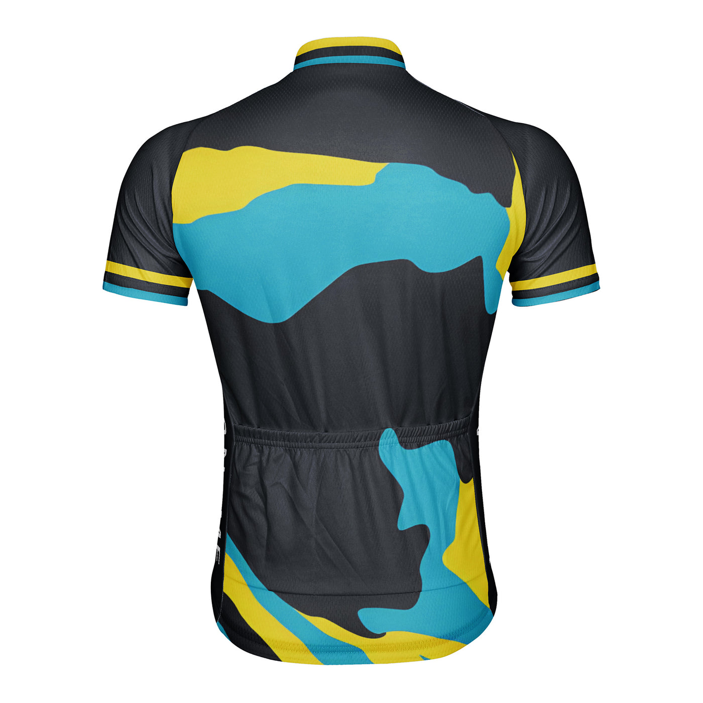 Customized Blue, Yellow Men's Cycling Jersey Short Sleeve
