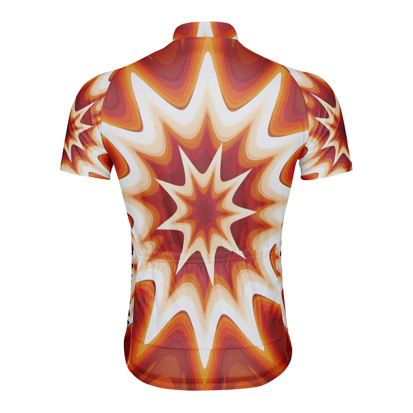 Customized White Explosion Ripple Men's Cycling Jersey Short Sleeve