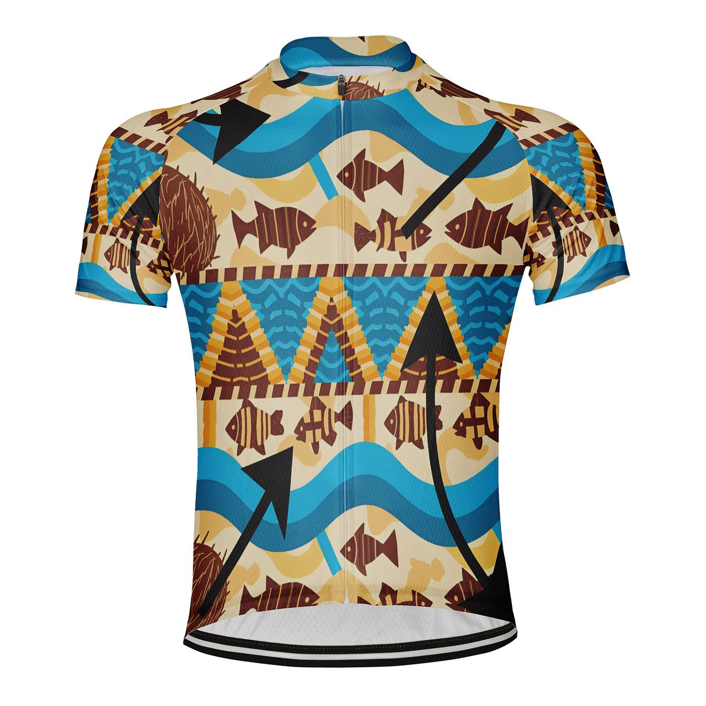 Customized Pacific Islander Weaving Men's Cycling Jersey Short Sleeve