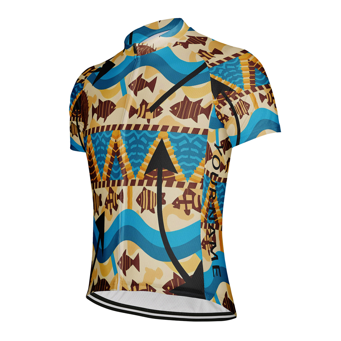 Customized Pacific Islander Weaving Men's Cycling Jersey Short Sleeve