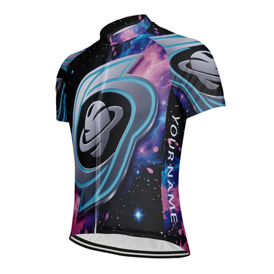 Customized Nasa Style Mission Badge Men's Cycling Jersey Short Sleeve