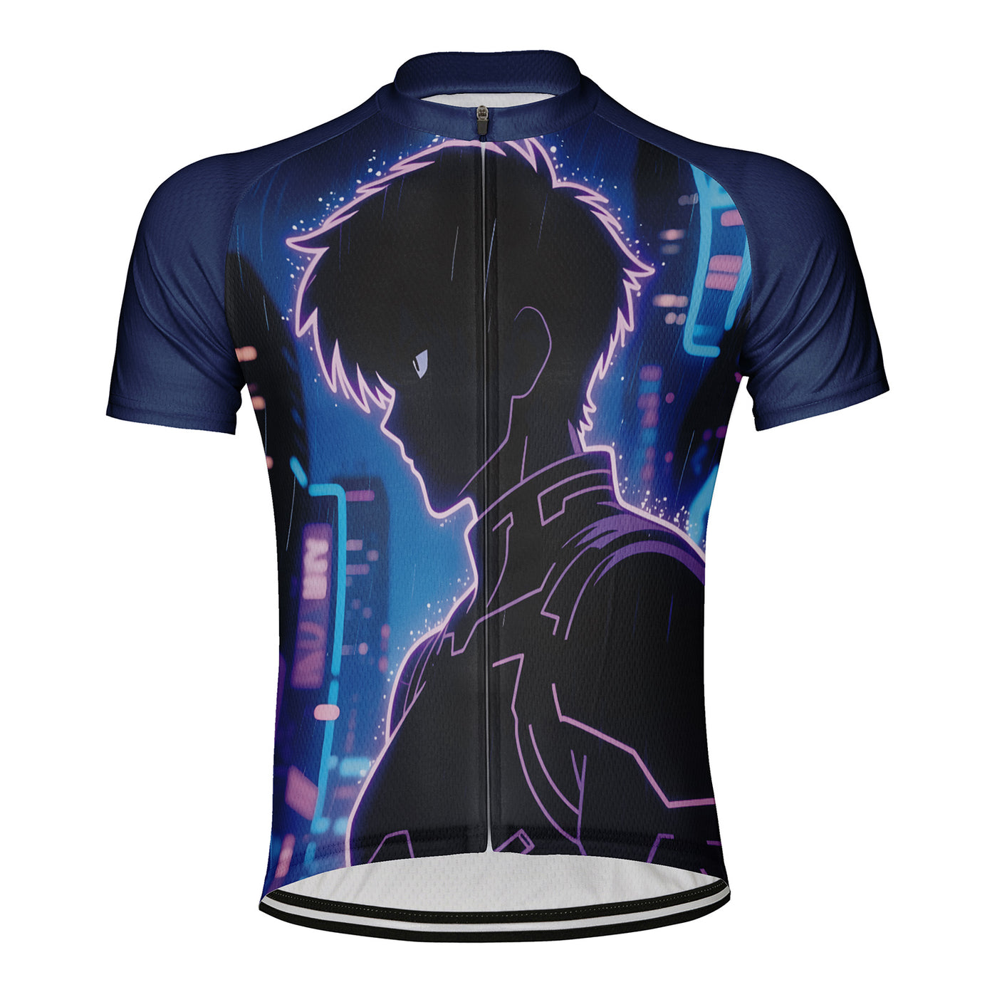 Customized Neon Glow Men's Cycling Jersey Short Sleeve