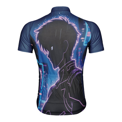 Customized Neon Glow Men's Cycling Jersey Short Sleeve