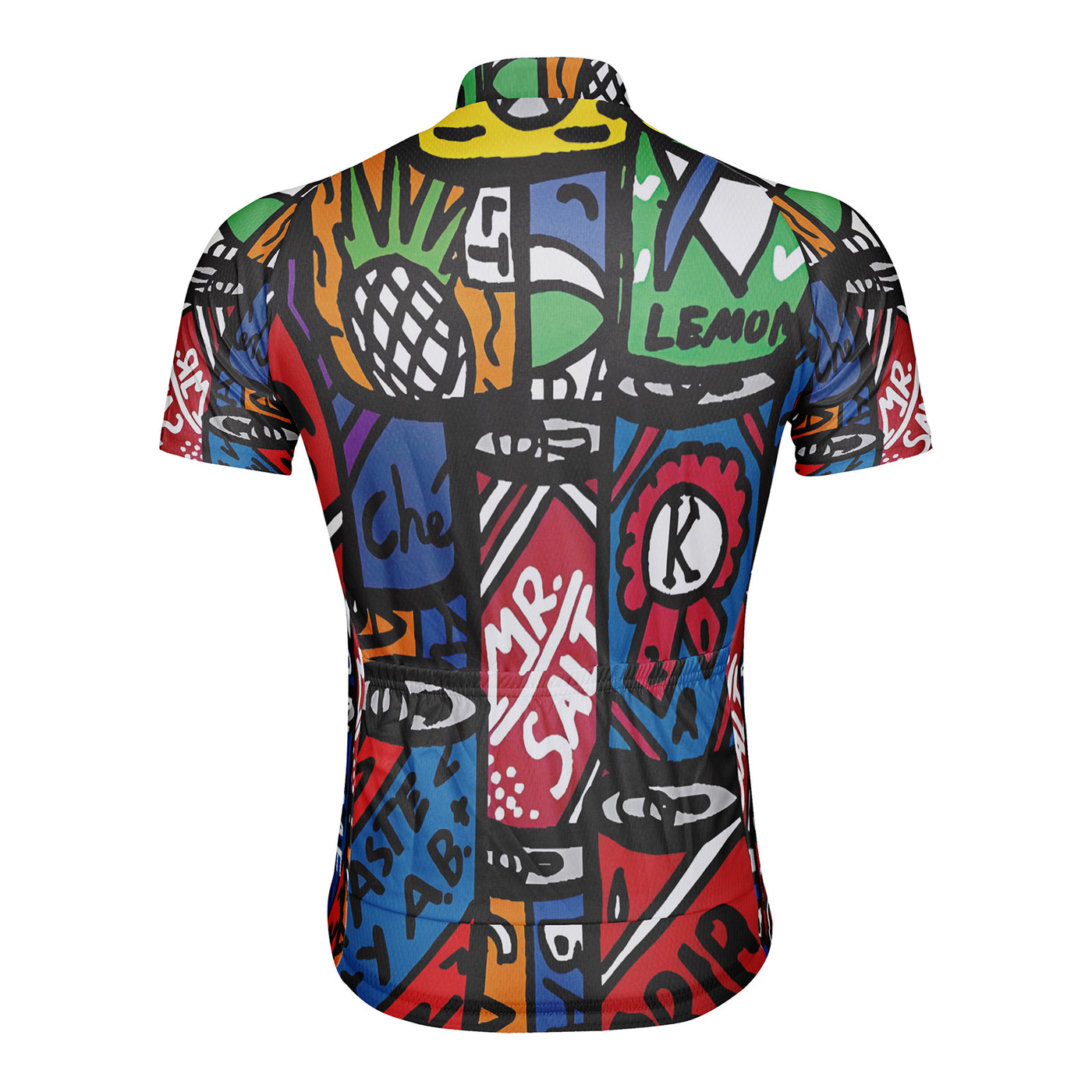 Customized Creative Easy Drag Cans Pattern Men's Cycling Jersey Short Sleeve
