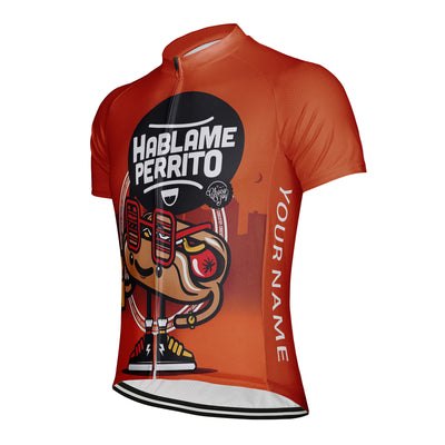 Customized Hablame Perrito Men's Cycling Jersey Short Sleeve