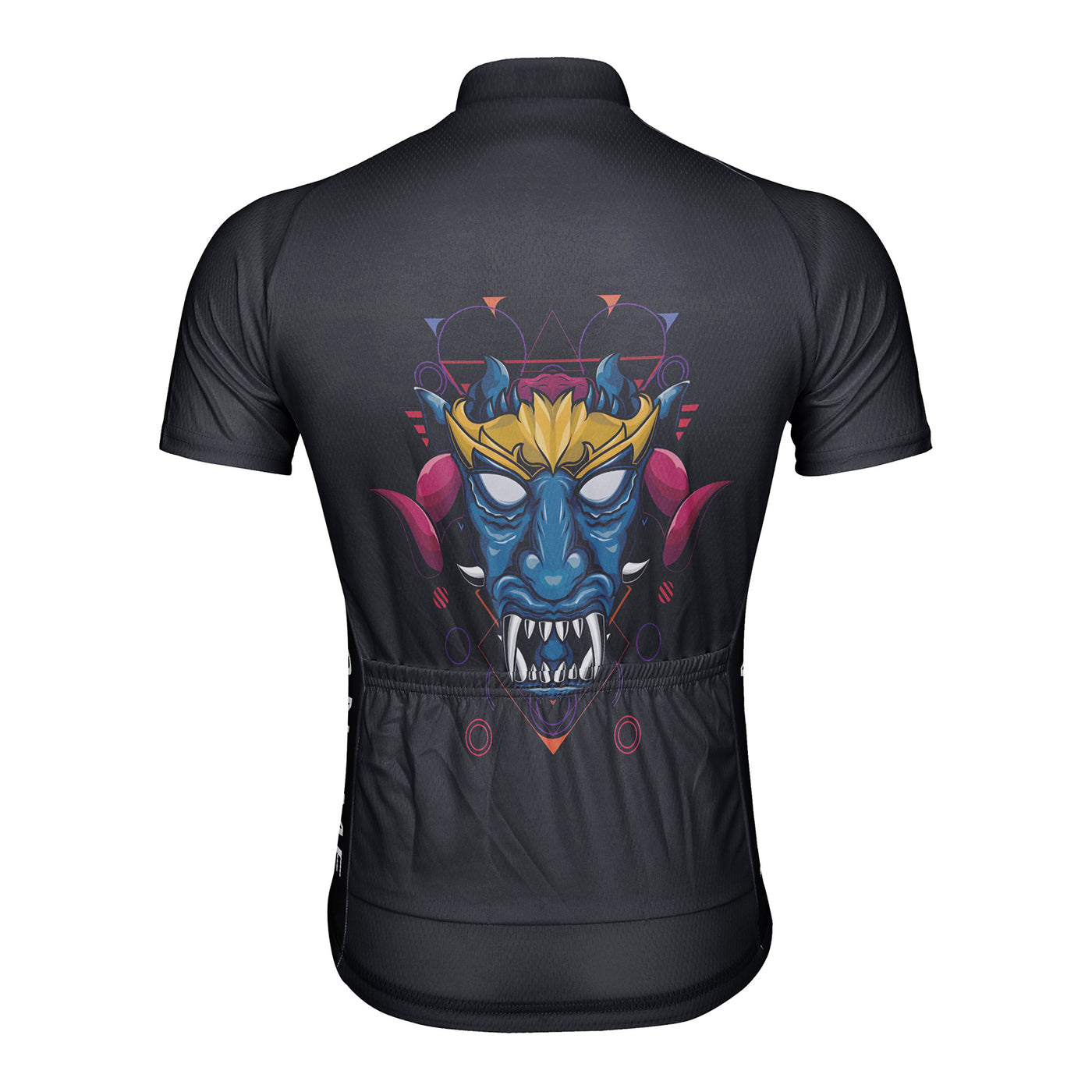 Customized Blue Faced Demon Head Men's Cycling Jersey Short Sleeve
