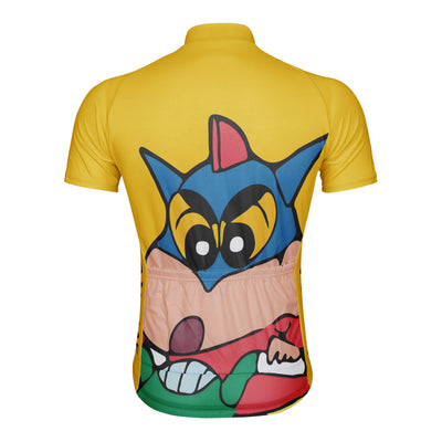 Customized Blue Hat Cute Mouse Men's Cycling Jersey Short Sleeve