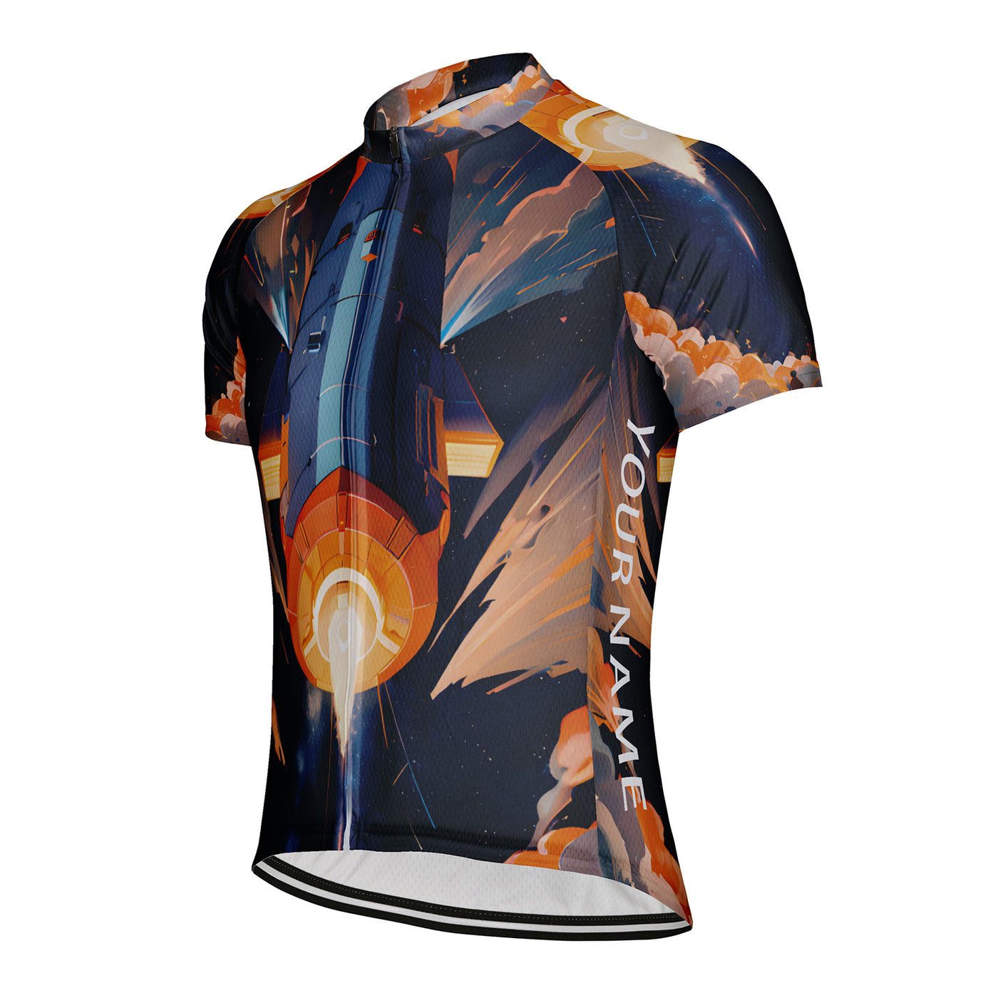 Customized Rocket Takeoff Men's Cycling Jersey Short Sleeve