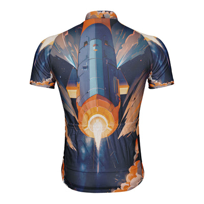 Customized Rocket Takeoff Men's Cycling Jersey Short Sleeve
