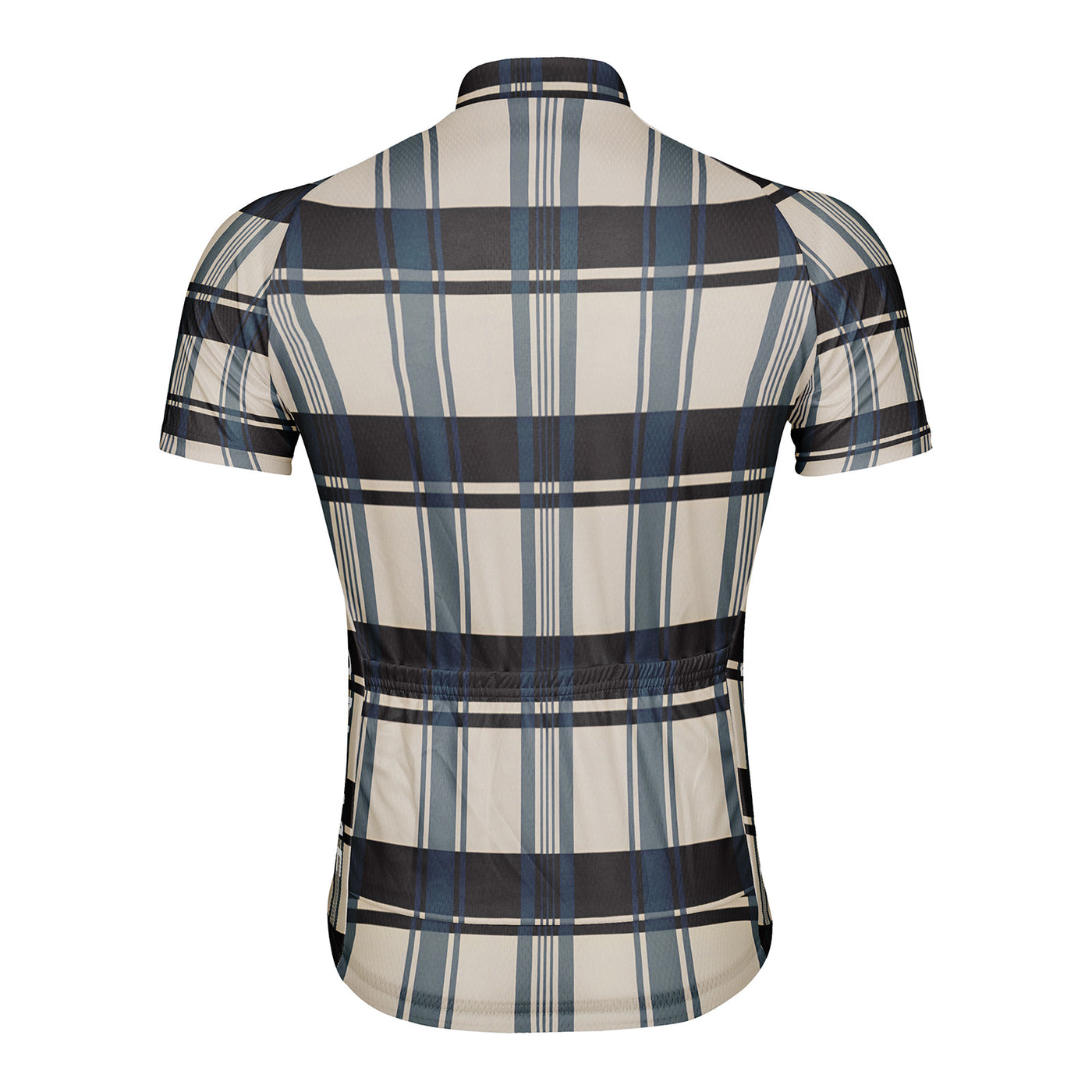 Customized Grid Stripes Men's Cycling Jersey Short Sleeve