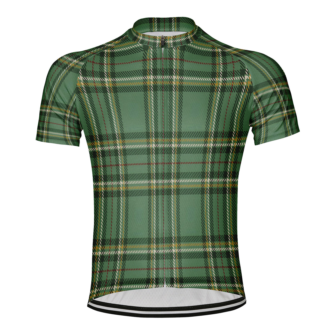 Customized Grid Stripes Men's Cycling Jersey Short Sleeve