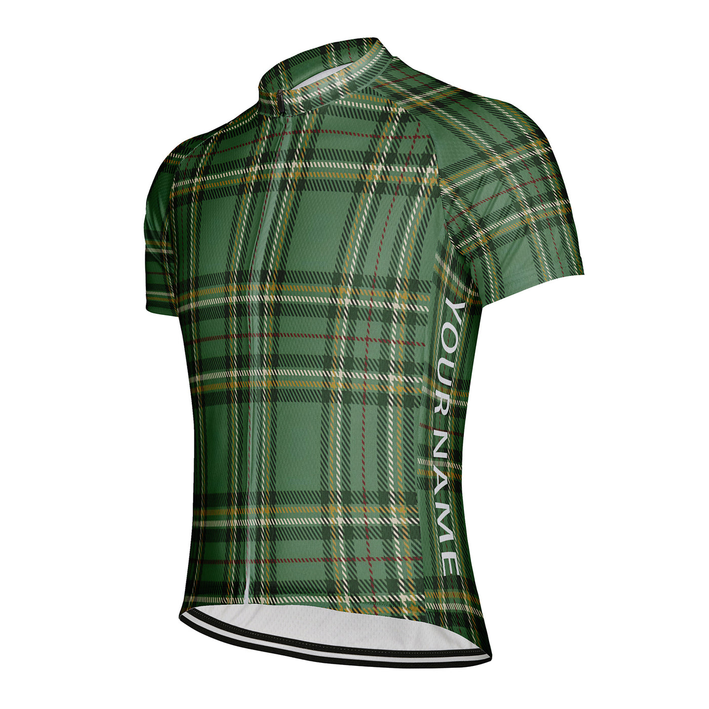 Customized Grid Stripes Men's Cycling Jersey Short Sleeve