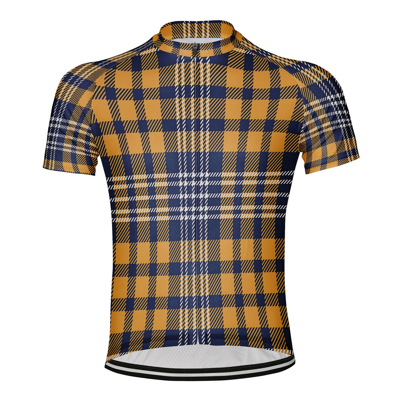 Customized Grid Stripes Men's Cycling Jersey Short Sleeve