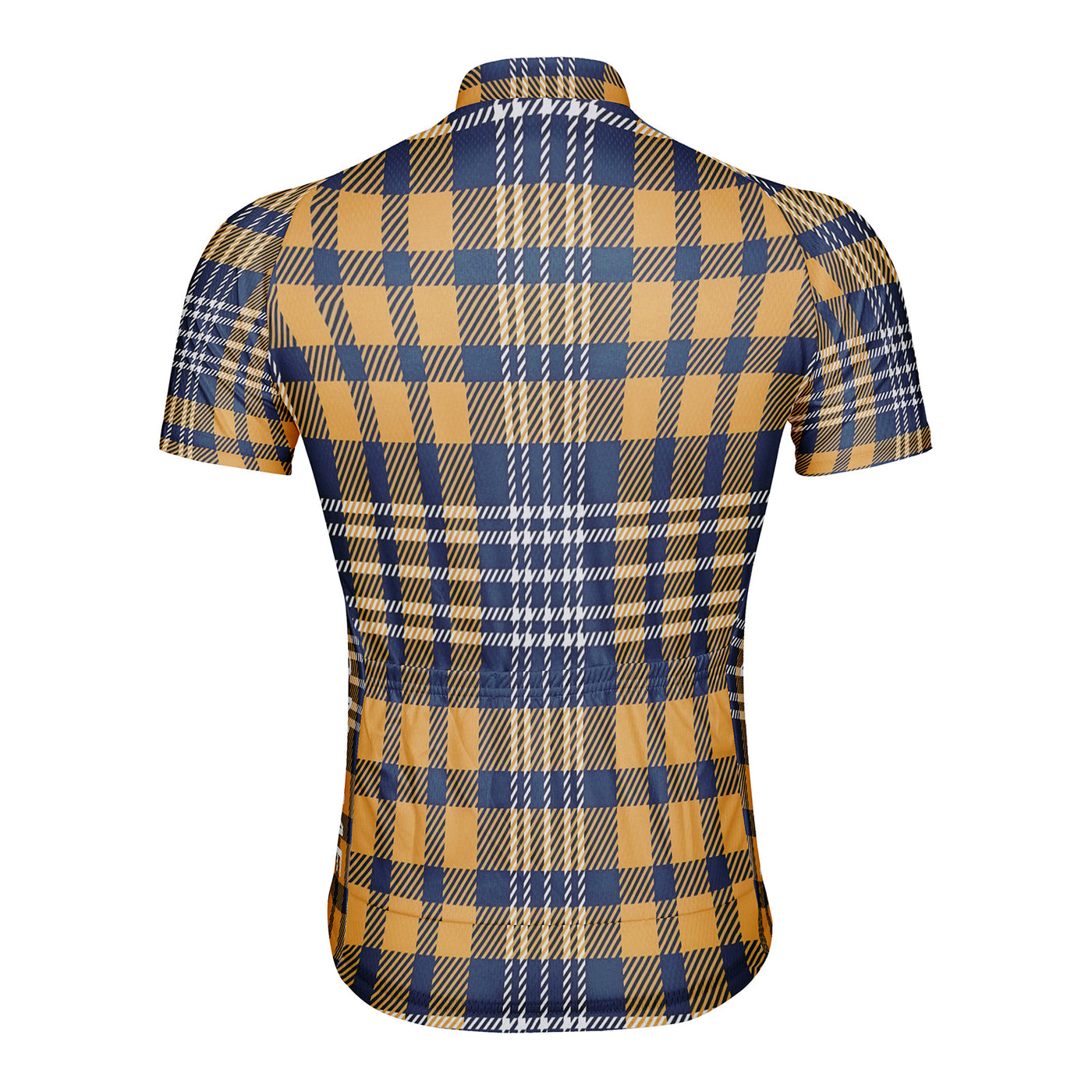 Customized Grid Stripes Men's Cycling Jersey Short Sleeve