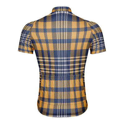 Customized Grid Stripes Men's Cycling Jersey Short Sleeve
