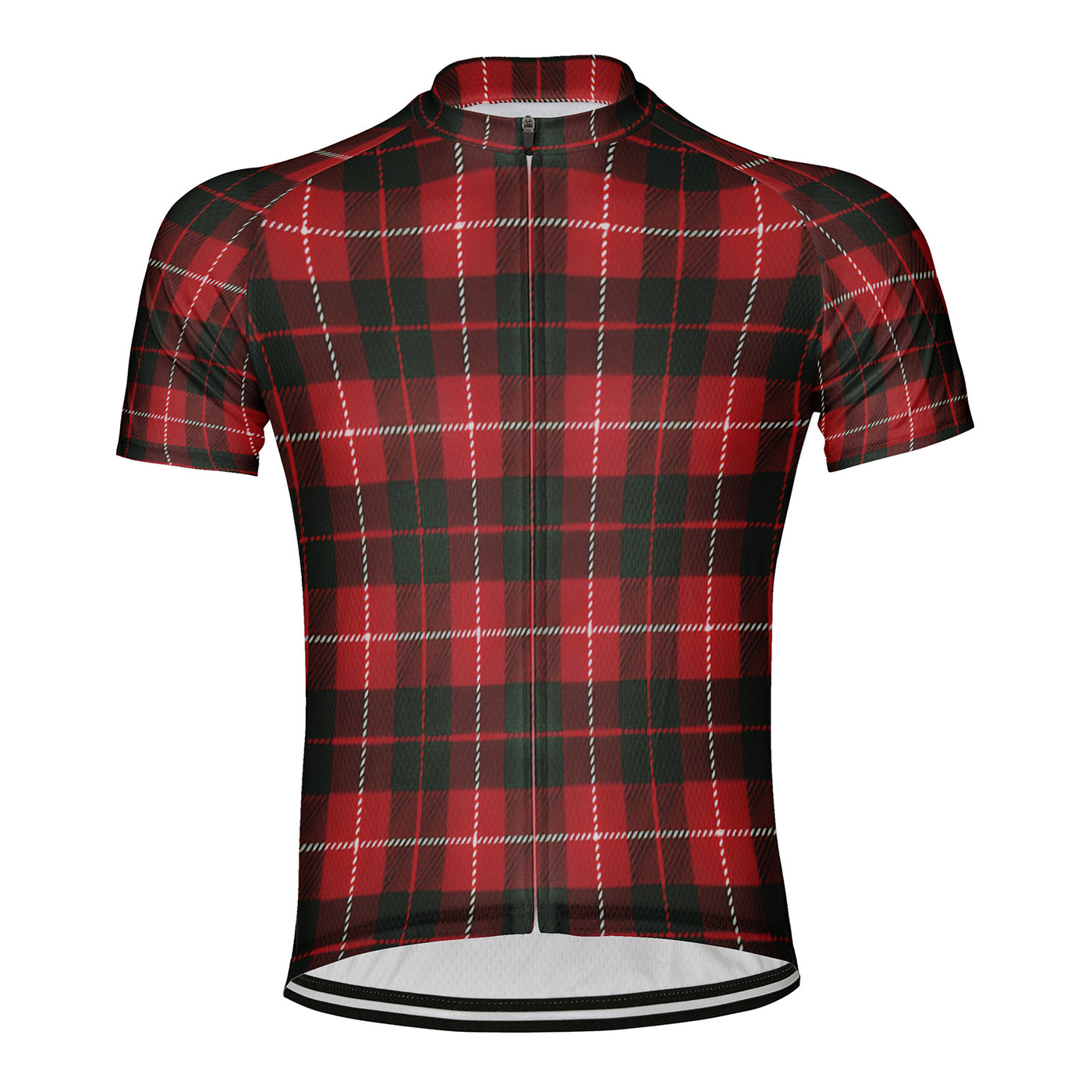 Customized Grid Stripes Men's Cycling Jersey Short Sleeve