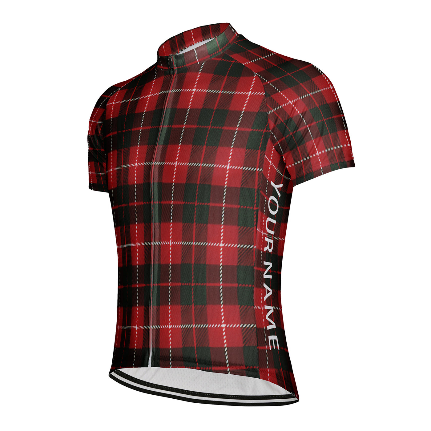 Customized Grid Stripes Men's Cycling Jersey Short Sleeve