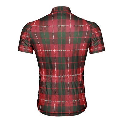 Customized Grid Stripes Men's Cycling Jersey Short Sleeve