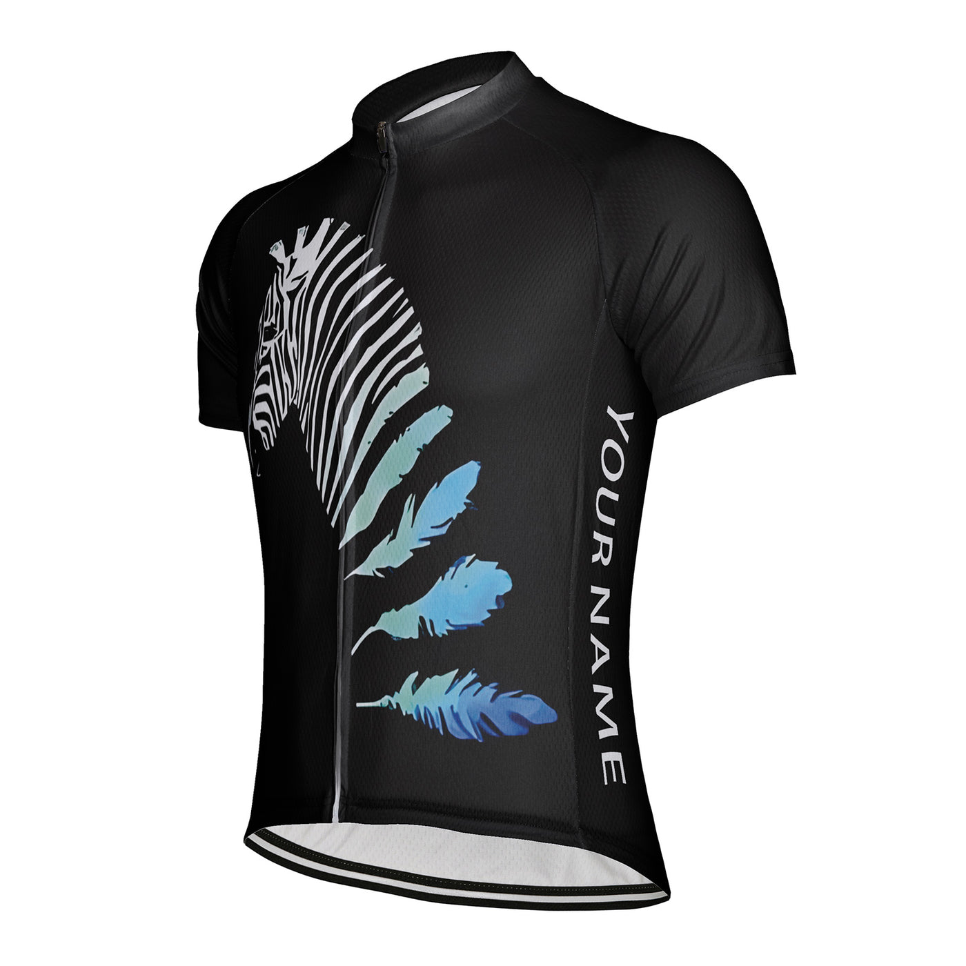 Customized Zebra Men's Cycling Jersey Short Sleeve