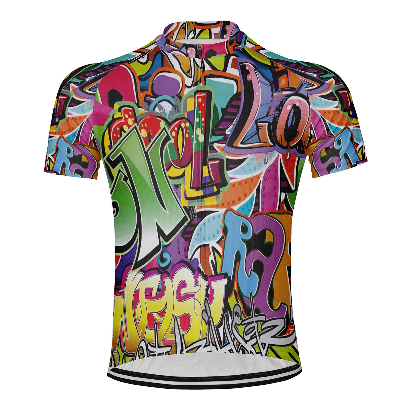 Customized Graffiti Wall Men's Cycling Jersey Short Sleeve