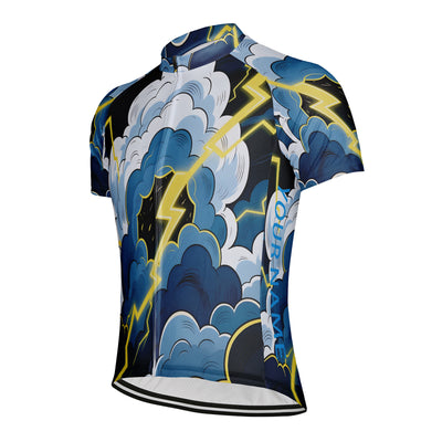 Customized Thunder Cracking Cloud Men's Cycling Jersey Short Sleeve