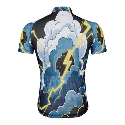 Customized Thunder Cracking Cloud Men's Cycling Jersey Short Sleeve